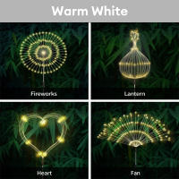 Luz De Fuego Solar Con Dandelion 90/120/150/200 LED Para Jardín Paisaje Jardín Navidad Decoración DIY Luz De Humo Moderna IP65 - details 3
