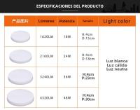 Luz Circular De Techo LED Ultrafina Moderna Para Dormitorio Y Sala De Estar 18W 24W 36W 48W Decoración Interior De Hogar Luz De Iluminación Doméstica - details 13