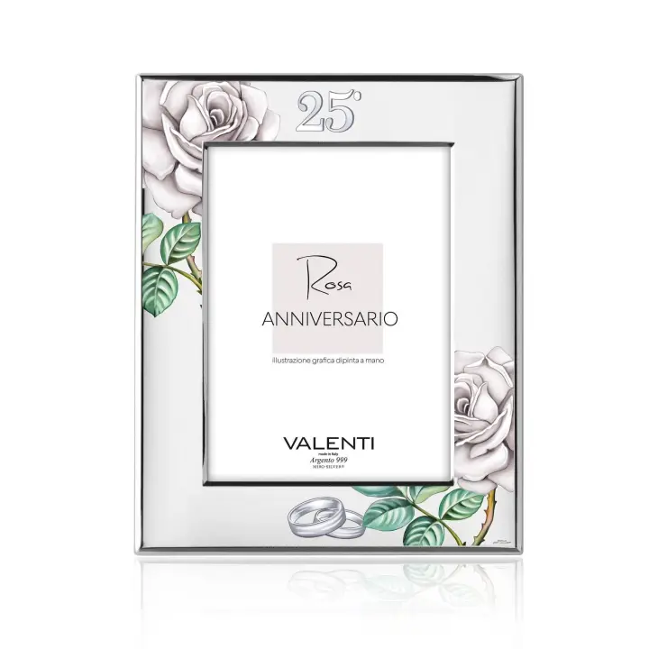 Marco Foto Valenti Rosa Blanco 9x13 Cm 25 Aniversario - 1