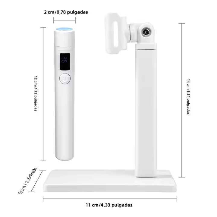 Lámpara LED UV Profesional Para Uñas Con Estación De Trabajo Y Pantalla Recargable Portátil Mini Secador De Uñas Para Arte De Uñas Material ABS - 1
