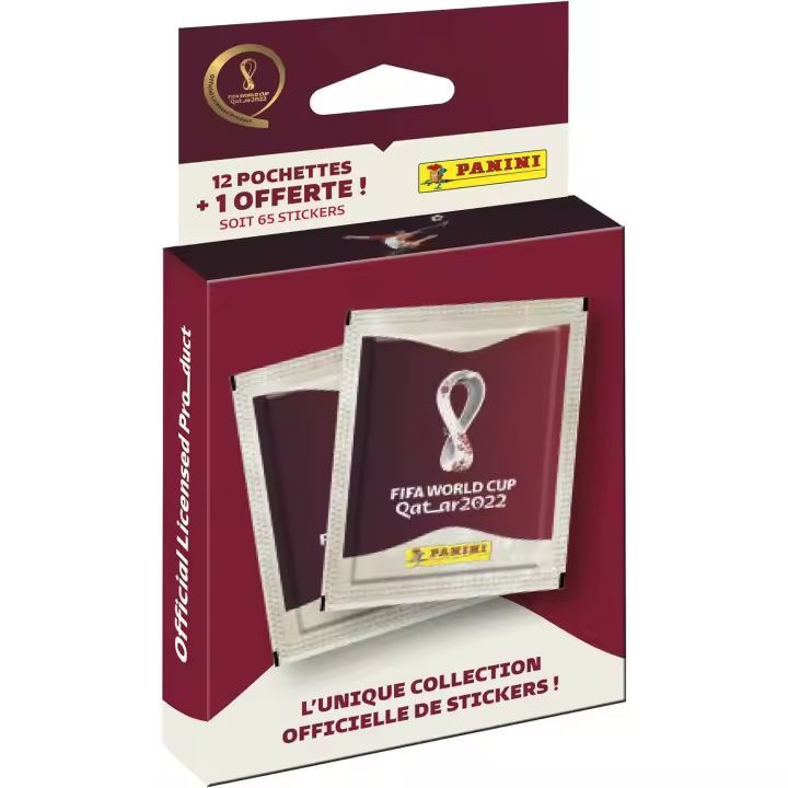 Panini FIFA World Cup Qatar 2022 - Blister 12 fundas + 1 regalo - 1