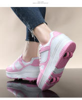 Zapatillas Casuales Para Niños Y Niñas Con Rodillos De Cuatro Ruedas Zapatos Deportivos Para Exterior Ajustables Y Transpirables Para Escolares - details 12