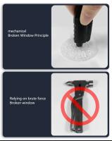 Martillo De Seguridad Para Coche 2-en-1 Rompe Ventanas Y Cortador De Cinturones De Seguridad Herramienta De Escape En Emergencias - details 8