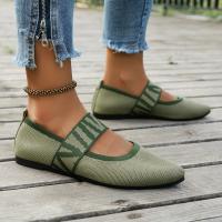 Zapatos De Mujer Veraniegos 2024 Slip-On Color Sólido Moda Confortable Planos Puntera Punzada Tejidos De Mueller Zapatos De Casual - details 4