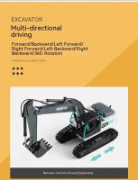 Huina Toys Excavadora RC Con Camión Cargador Remoto Para Niños Vehículo De Ingeniería Control Remoto Juguete Educativo Para Aprendizaje Práctico - details 8