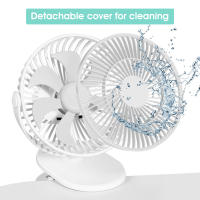 Ventilador De Escritorio Recargable USB Con Clip 360° Rotativo 2 En 1 Vertical Y Clip Mini Ventilador De Escritorio USB Poderado - details 4