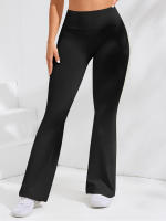 Leggings De Perna Ancha Para Mujer High Waist Yoga Fitness Gimnasio Deportes Casual Slim Elastic Waist Nylon SPANDEX Sin Bolsillos - details 9