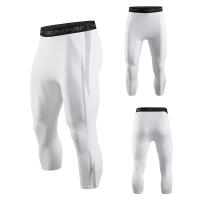Pantalones De Compresión Para Hombre 3/4 Capri Secado Rápido Leggings Deportivos Capri Para Correr Y Gimnasio - details 4