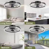 Ventilador Plafón LED 3000K-4000K-6000K Luz Regulable, Motor DC con 6 Velocidades de Aire y Aspas dirigibles para repartir el aire - details 3