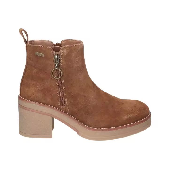 BONAVENTURE | Botines de Piel con Tacón para Mujer – Botines de Tacón en Color Marrón – Botín con Cremallera – De Piel – Tacón Medio y Cómodo – Versátiles – Modelo B61-5 - 1
