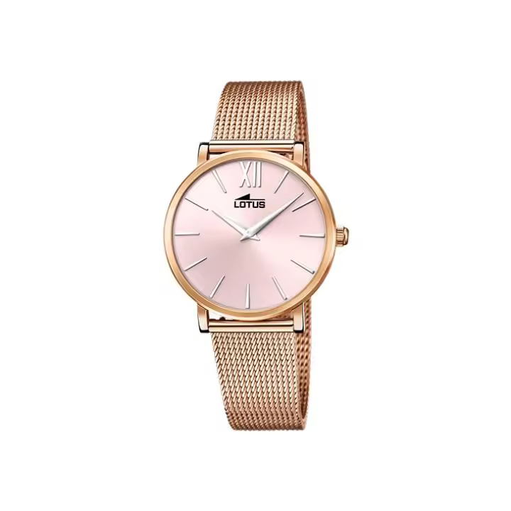 RELOJ LOTUS18733/1 DE MUJER MINIMALIST ROSADO CON ESFERA ROSA SALMÓN Y 2 CORREAS INTERCAMBIABLES - 1