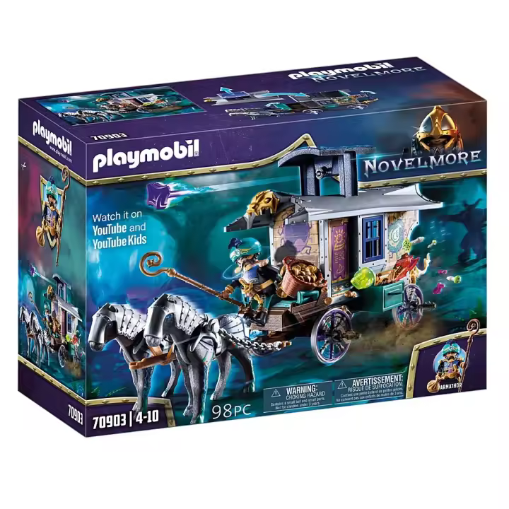 PLAYMOBIL VIOLET VALE: CARRUAJE DE MERCADERES, 70903, TIENDA CON LICENCIA OFICIAL - 1
