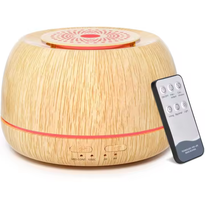 300ml difusor de aceite esencial, TAIGUSAT Aroma difusor humidificador de Niebla de Aire, nebulizador de aroma Eléctrico con 14 Luces de color LED y cable USB C - 1