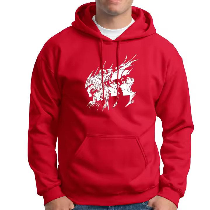 Sudadera con capucha Caballeros del zodiaco. Pegaso. Dragon. Cisne. Andromeda. Fenix. Varios colores. Todas las tallas. - 1