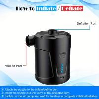 Bomba Inflable Eléctrica Inalámbrica Portátil - Doble Propósito para Piscina, Colchón de Aire y Más - Batería Recargable de 5200mAh, Negra - details 5