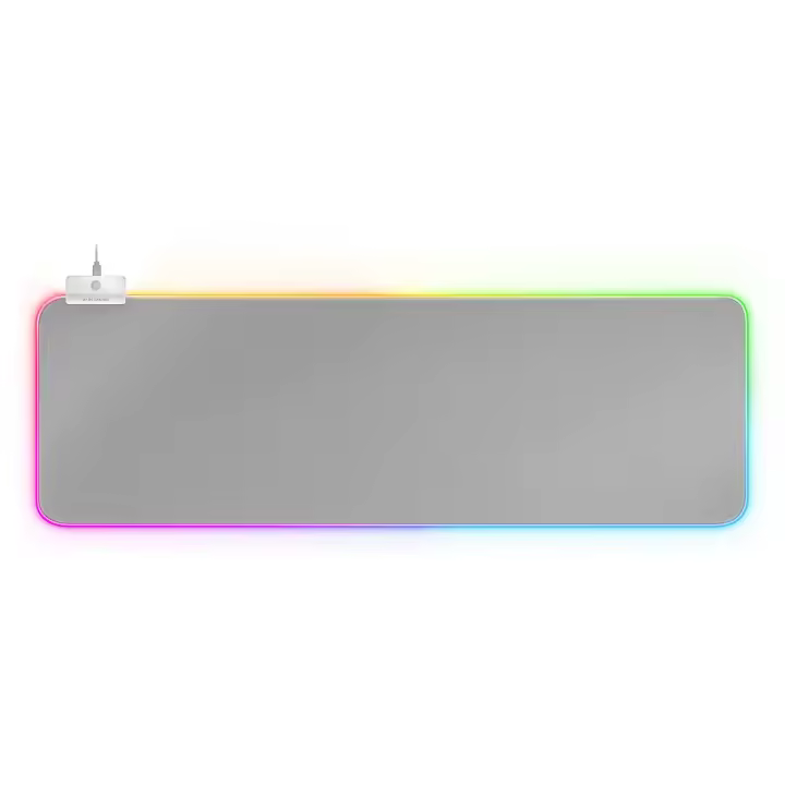 Mars Gaming MMPRGB2, Alfombrilla Gaming XXL, Iluminación RGB 12 modos, 2 USB 2.0, 800x300x4mm, Alfombrilla PC Negro o Plata - 1