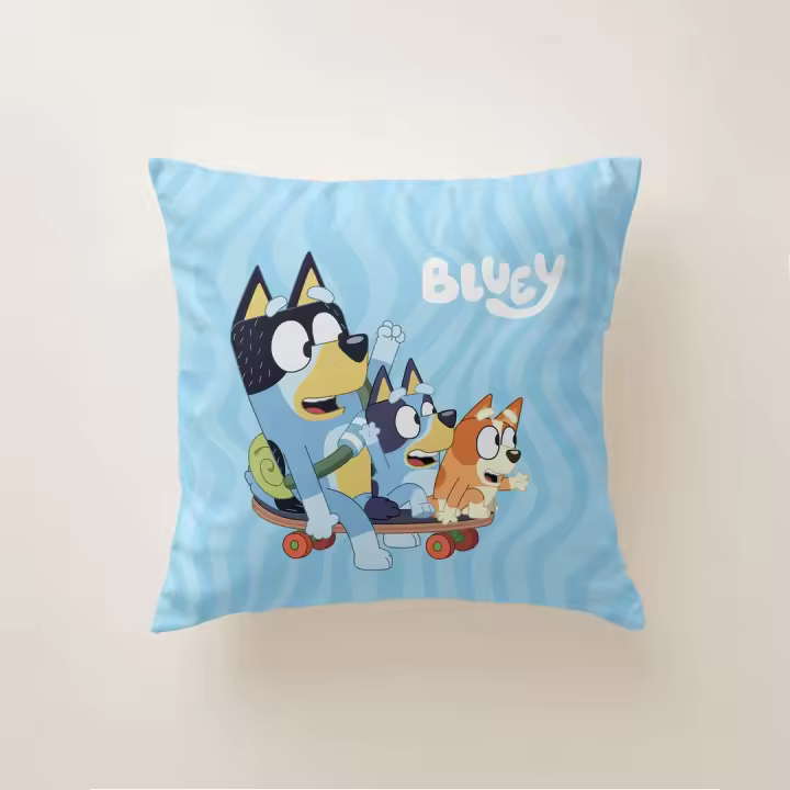 Cojín Infantil BLUEY 45x45 cm con Relleno – Funda Suave y Lavable - 1