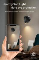 Luz De Pared LED Magnética Con Carga Type-C Iluminación De Lectura Para Cama Luz De Pared Rotativa 360° Control Táctil Tricolor - details 6