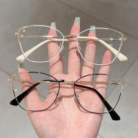 Gafas De Moda Coreana KAMMPT Para Mujer Estilo Retro Ovaladas Con Marco De Metal Bloqueo De Luz Azul Accesorio Decorativo - details 7