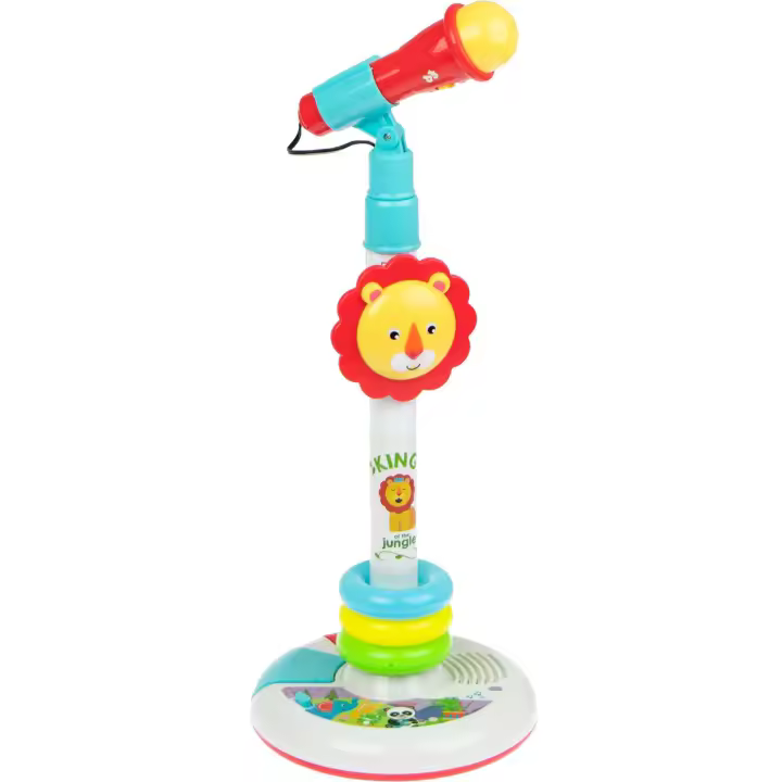 Gerimport Micro con Luces y Sonidos Fisher Price – Micrófono Infantil Interactivo con Efectos Visuales y Auditivos, Ideal para Desarrollo del Lenguaje y Coordinación, Juguete Educativo y Entretenido para Niños, Diseño Seguro y Duradero - 1