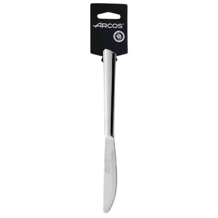 Arcos Cuchillos para Postre de Acero Inoxidable 18/10, Monoblock de una Pieza, Hoja 205 mm, Juego de 3 Piezas, Serie Toscana, Ideal para Repostería y Cocina, Color Plata - 1