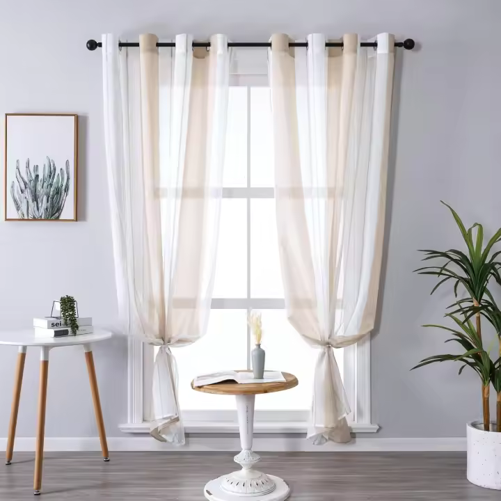 Cortinas de tul ,Cortinas Opacas de salón, 2 Piezas, Cortinas térmicas aislantes frío y Calor para Dormitorio con Ojales Gris Claro - 1