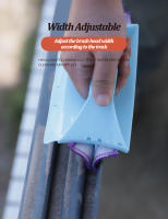 Cepillo De Limpieza Para Ralladuras De Ventanas Plegable Herramienta De Limpieza Para Ralladuras De Puertas Deslizantes Y Polvo De Mesas Material Ecológico Plástico - details 1