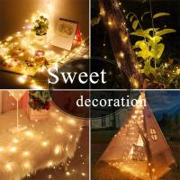 Luces De Tejado LED Cadena De Luces De Hilo De Cobre Para Navidad Y Año Nuevo Decoración De Fiesta Al Aire Libre En Casa Y Camping - details 7