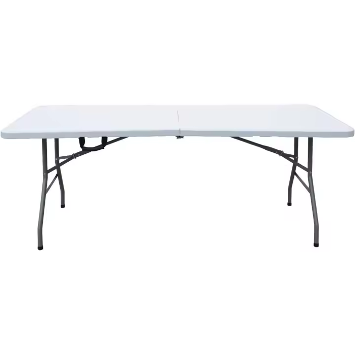 Gerimport Mesa Plegable Portátil de Plástico Resistente 152x76x74cm - 1
