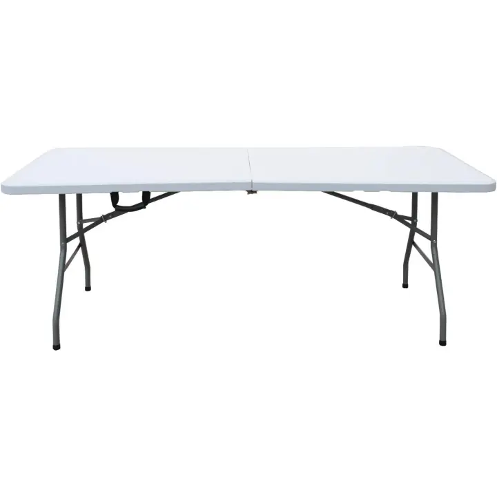 Gerimport Mesa Plegable Portátil de Plástico Resistente 152x76x74cm - 1