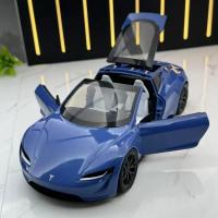 Modelo De Coche Tesla Roadster Deportivo a Escala 1:24 En Aleación Metal Juguetes Para Niños Decoración Colectiva Para Hogar Regalo Para Niños Mayores De 14 Años - details 24
