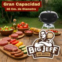 Barbacoa Carbon Big Jeff con Ruedas y Tapa 46x60 cm  Rejilla de Acero, Bandeja para Cenizas y Regulador de Aire | Barbacoa de Carbón con Soporte, Ideal para Jardín, Camping y Reuniones - details 1