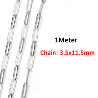 Cadena De Acero Inoxidable 1 Metro Para Pulseras Collares Joyería DIY Accesorios De Encontración Metal STAINLESS STEEL - details 3