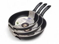 Juego de Sartenes Cocina Inducción Esmaltada | Revestimiento Antiadherente | Superficie Llana con Calentamiento Rápido y Uniforme | Modelos y Tamaño a Elegir Ø18/20/22/24/26/28/30cm | Libre de PFOA | Mango de Baquelita - Happy Friends - details 0
