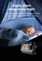 LED Digital Projection Alarm Clock 180° Rotation USB Electronic Ceiling Projector Alarm Clock For Bedroom Bedside Desktop Clock - details 6