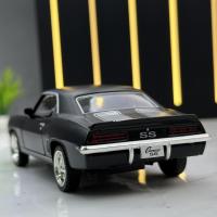 Modelo De Coche De Metal Chevelle SS Camaro 1969 En Escala 1:36 Color Mate Negro Para Coleccionistas Y Juguetes A318 - details 4