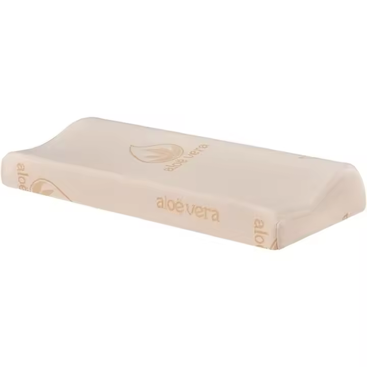 DECASATEXTIL® - Almohada Cervical viscoelástica con Funda extraíble de Aloe- Vera y diseño ergonómico para aliviar el Dolor de Cuello, Hombros y Cabeza-Soporte Cervical, Ajustable en Altura. - 1
