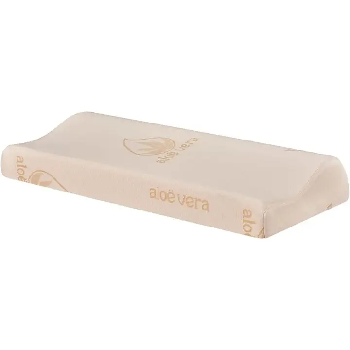 DECASATEXTIL® - Almohada Cervical viscoelástica con Funda extraíble de Aloe- Vera y diseño ergonómico para aliviar el Dolor de Cuello, Hombros y Cabeza-Soporte Cervical, Ajustable en Altura. - 1