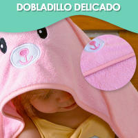 2 Unidades Toalla bebe - Regalo bebe recien nacido niño - Toallas bebe con capucha de animales 0-3 años - Albornoz bebe baño - Capa de baño bebe - Regalos para bebes recién nacidos (80CM*80CM) - details 1