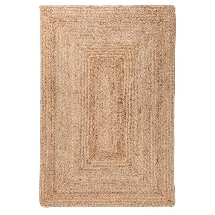 Alfombra de yute trenzado 160 x 230 cm -Diseño bohemio y minimalista, ideal para salón o comedor, natural y resistente de la marca Origen - 1