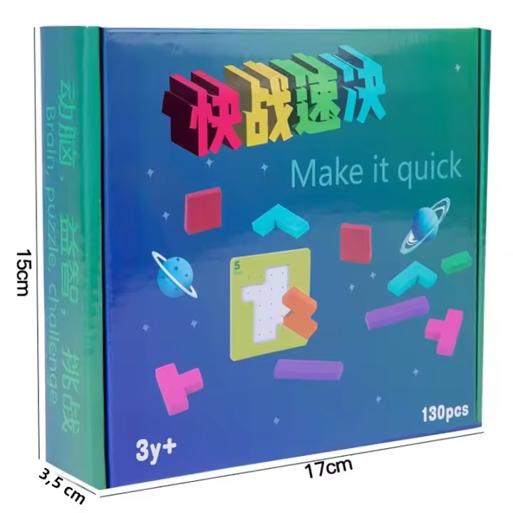 Juego De Rompecabezas Interactivo En Escritorio Para Dos Personas Tangram Matemáticos Juguetes De Bloques De Construcción Tablero Juego De Colores Y Formas Para Niños Regalos - 1