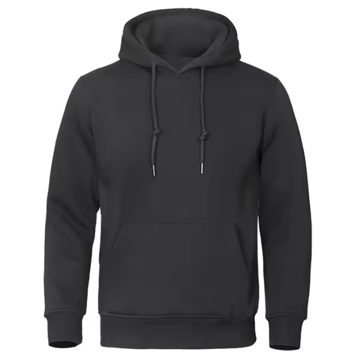 Sudadera De Fleece Para Hombre Otoño Invierno Color Sólido Casual Deportiva Estilo Callejero Abrigo Cálido Con Capucha Moda Escolar MOV - 1