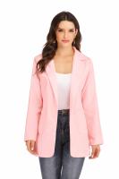 Chaqueta De Mujer Estilo Europeo Y Americano Casual Polo Cuello Redondo Ajustada Para Primavera Y Otoño 2024 Polyester Cotton - details 4