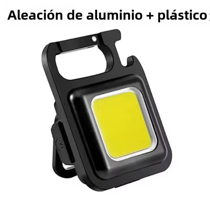 Linterna LED Mini De Llave Multifuncional Portátil COB Para Camping Luz De Trabajo Recargable Por USB Ideal Para Pesca Al Aire Libre Y Senderismo - 1