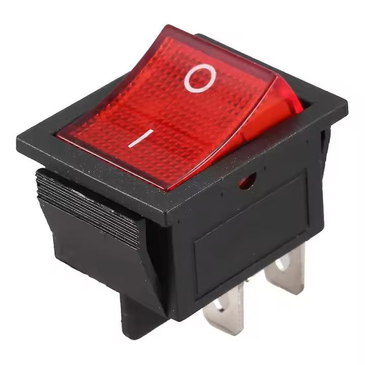 La luz roja iluminó 4 Pin DPST ENCENDIDO/APAGADO broche en La CA RNZ del interruptor de Eje de balancín 16A 250V - 1