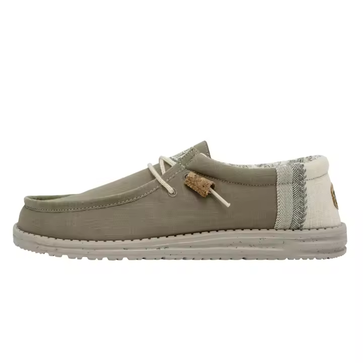 Hey Dude Wally Linen Natural Hombre - Mocasines italianos casual - Extraligeros y cómodos - 1