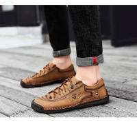 Zapatos Casuales Para Hombre Cuero Mocasines De Caminar Al Aire Libre 2021 Moda Casual Vacaciones Suaves Para Conducir Zapatos De Hombre - details 19