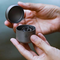 Caja De Té De Titanio Tomshoo Mini Estuche De Alimentos Portátil Ultraligero Para Café Y Especias 35/80/120/200/300ml - details 7