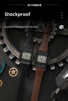 Reloj Deportivo Para Hombre SYNOKE Con Pantalla Grande LED Luminosa Resistente Al Agua Y Al Choque Estilo Retro Moda Malla De Cuero Material Del Cuerpo Plástico - details 8