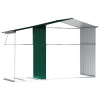 Cobertizo de jardín acero galvanizado verde 277x192,5x179 cm Decoración de muebles de jardín al aire libre - details 8